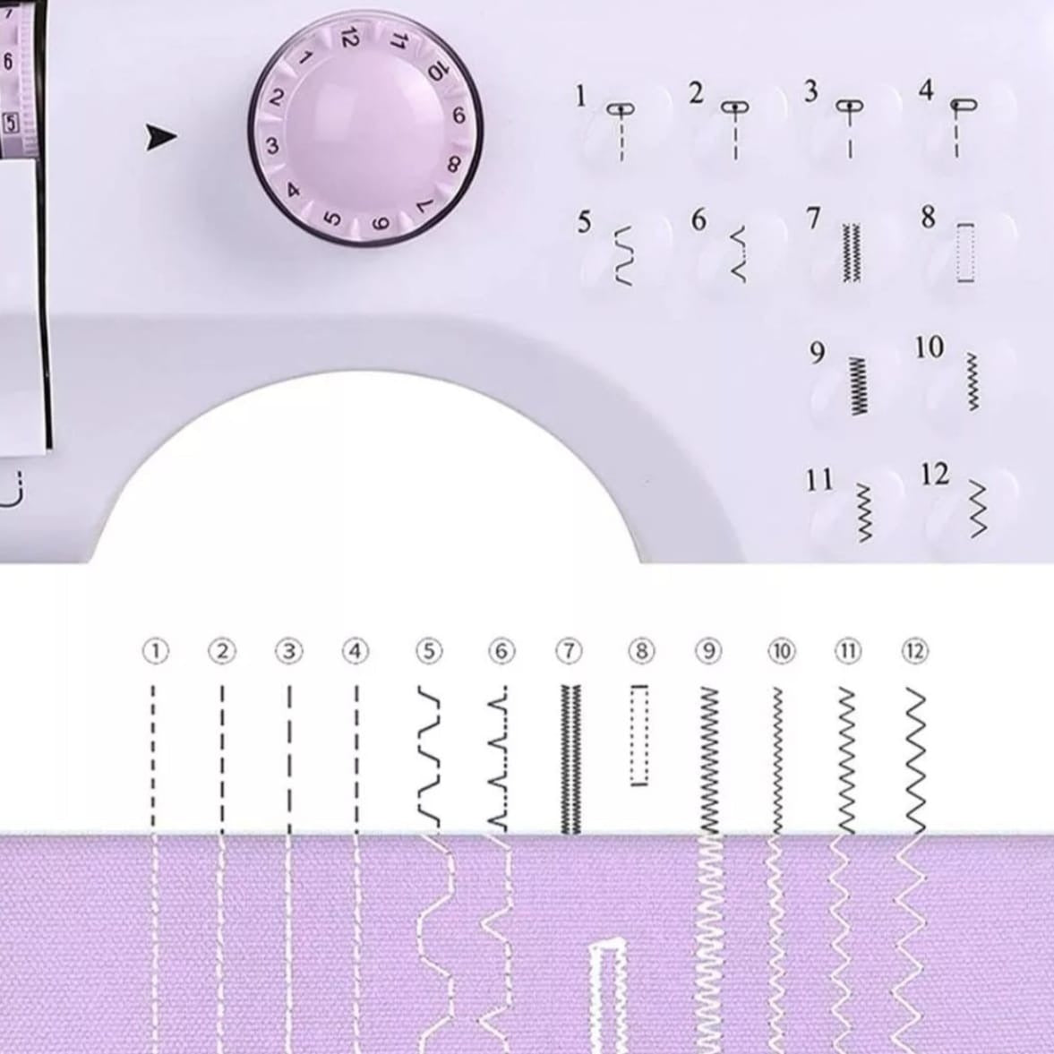 Maquina De Coser 12 Puntos Overlock Portatil