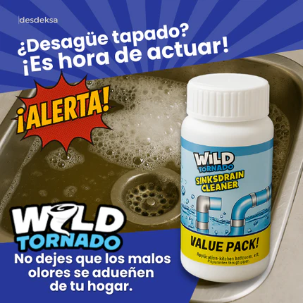 Wild Tornado ¡Destapa cañerías al instante! Paga 2 y lleva 3