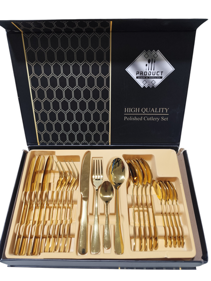 Set de Cubiertos de Acero Inoxidable 24 piezas de cubiertos
