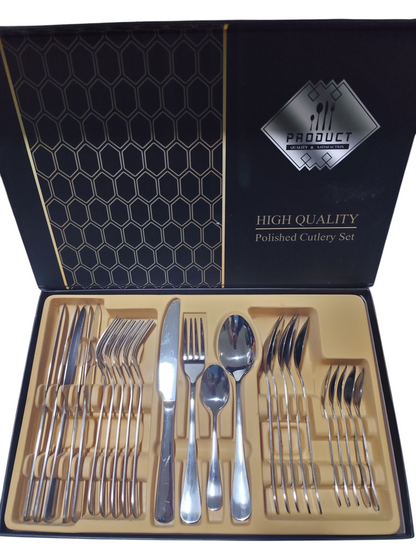 Set de Cubiertos de Acero Inoxidable 24 piezas de cubiertos