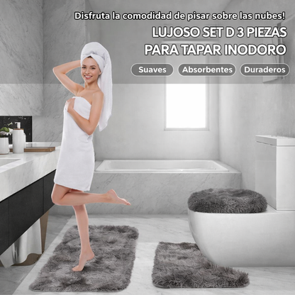 Set De Baño Juego De Baño Alfombras De Baño Cubre Tapa WC