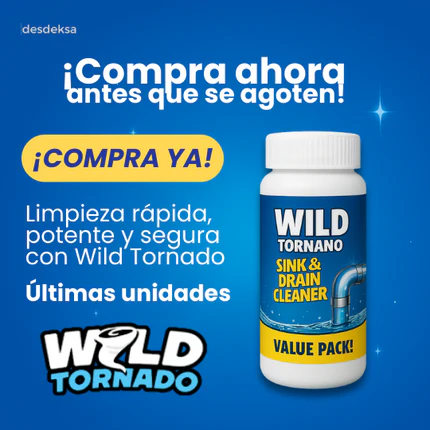 Wild Tornado ¡Destapa cañerías al instante! Paga 2 y lleva 3