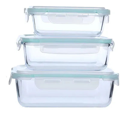 Recipientes Vidrio Herméticos  x3 Apto Microondas