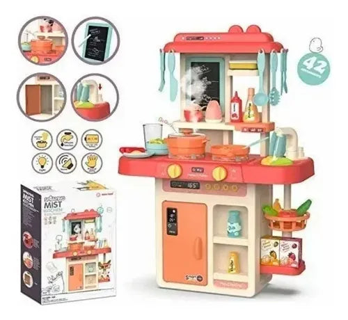 Cocina Juguete Grande 55pcs Niños Spraying Kitchen