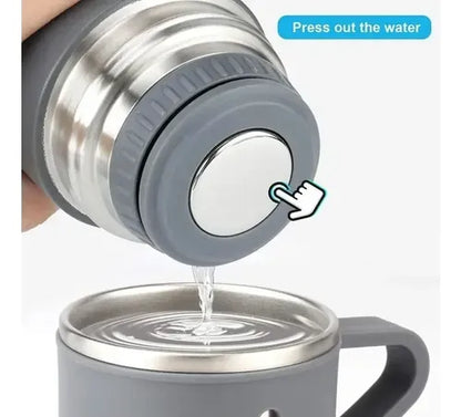 Termo 500ml + 3 Tazas Moderno Para Agua Caliente Y Fría
