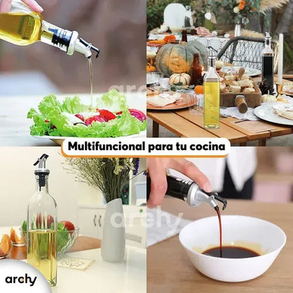 2 Botellas De Aceite De 500 Ml, 2 Especieros