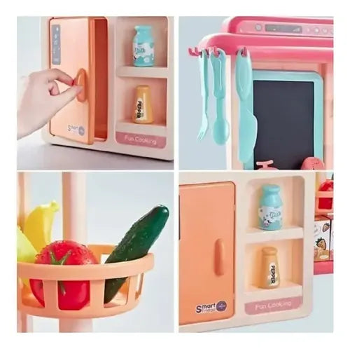 Cocina Juguete Grande 55pcs Niños Spraying Kitchen