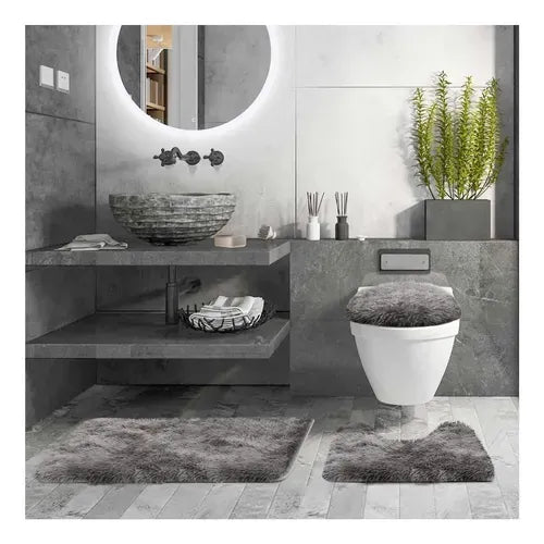 Set De Baño Juego De Baño Alfombras De Baño Cubre Tapa WC