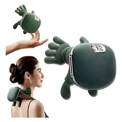 Masajeador Cuello Y Hombros Shiatsu Con Calor Recargable Verde Musgo