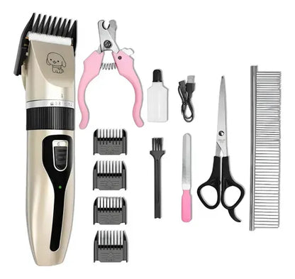 Kit de Cuidado para Mascotas - Maquina Corta Pelo - Cepillo y Guante